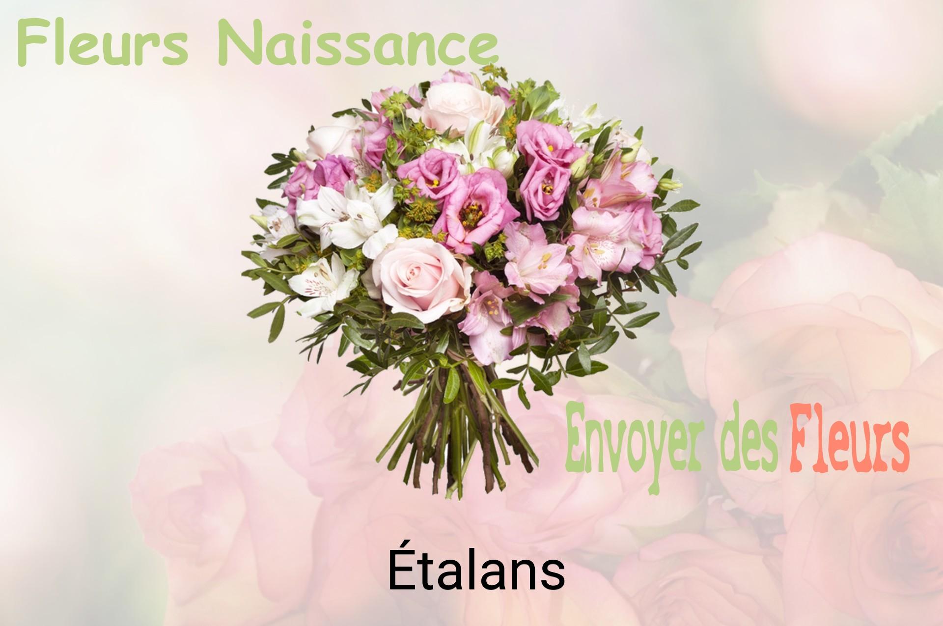 Bouquet de fleurs de naissance livré à Étalans