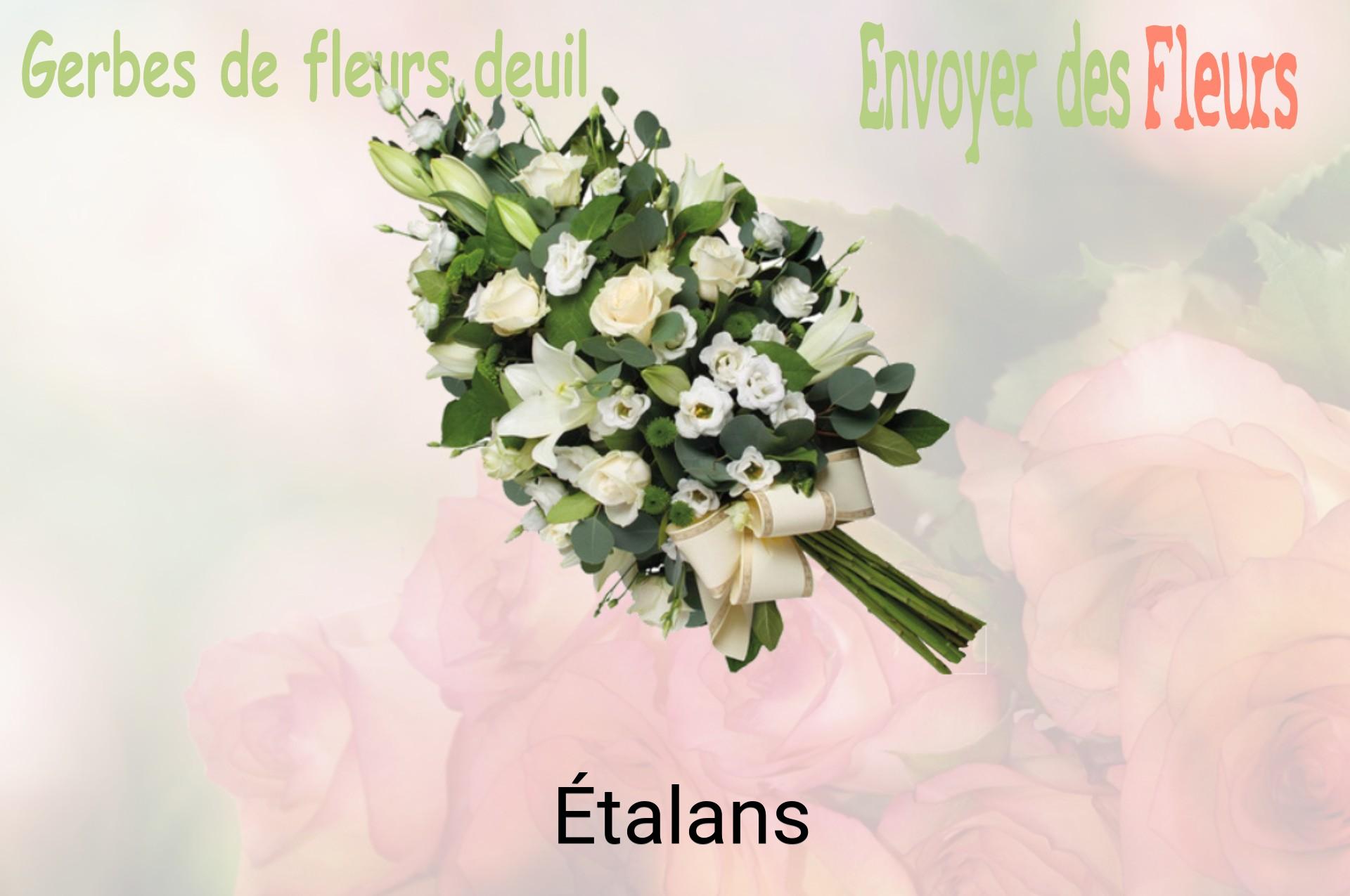 Gerbe de fleurs de deuil livrée à Étalans